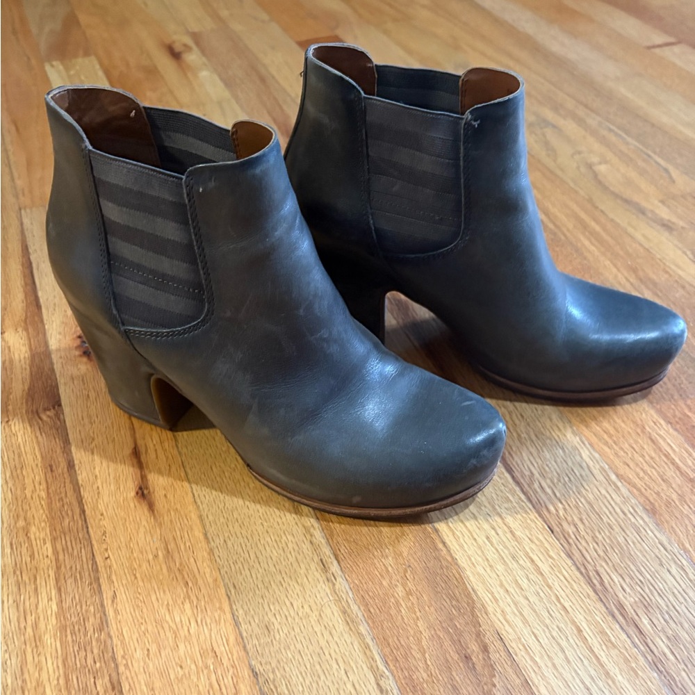 Kork-Ease Dark Gray Ankle Booties